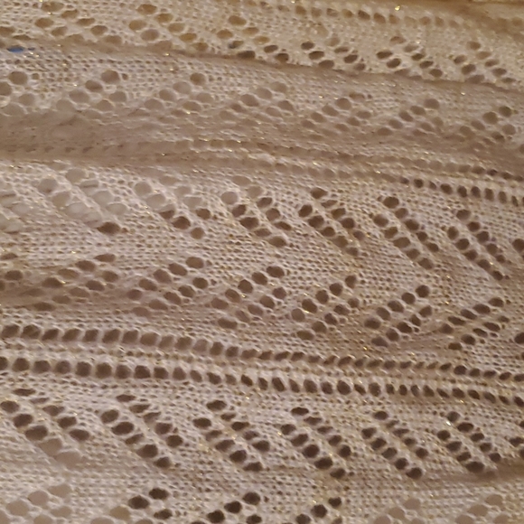 Cream colored, sparkly infinity scarf - Picture 3 of 3